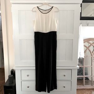 Ann Taylor Loft Dressy Jumper Cream Black Size 8